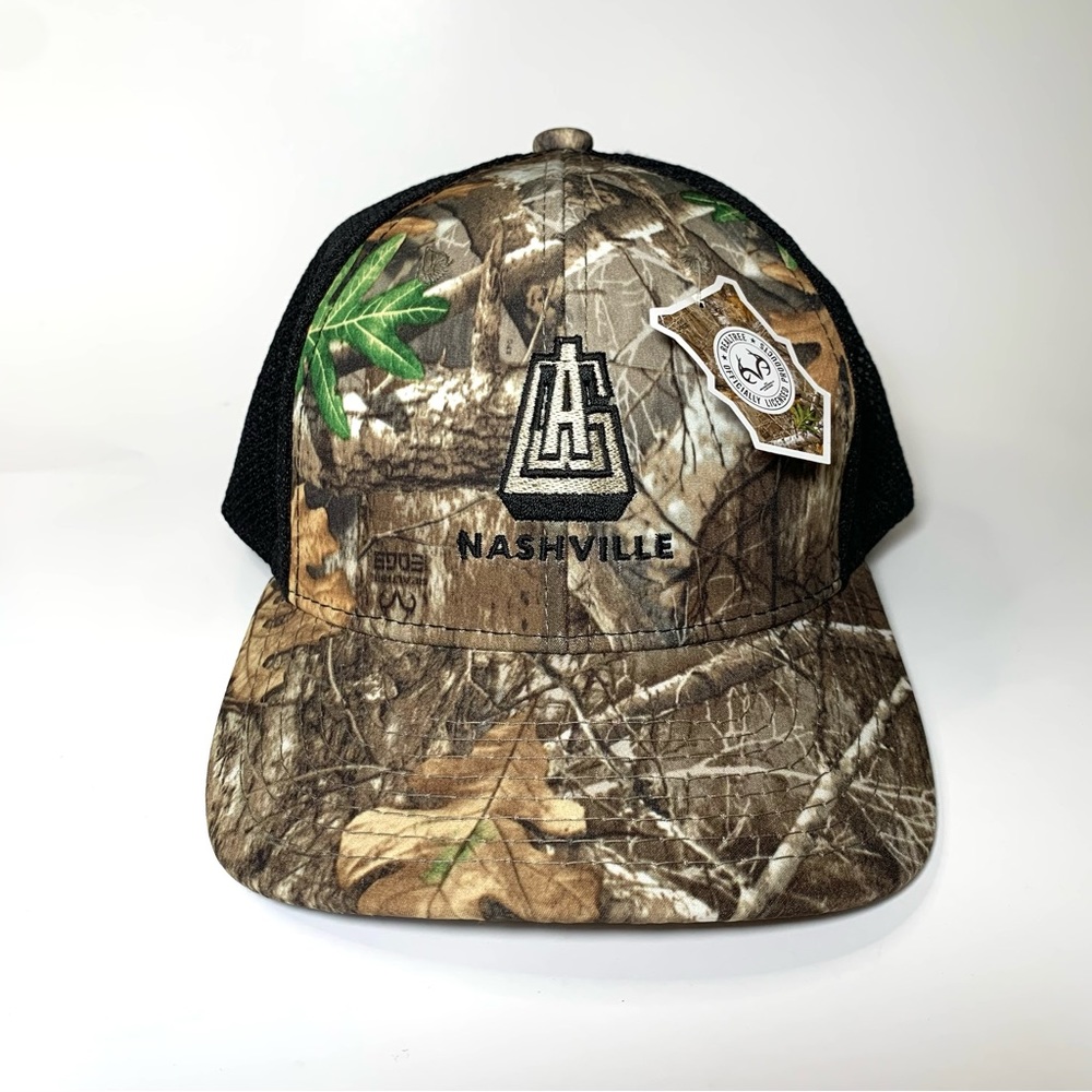 Realtree Edge Nashville Embroidered Camo Trucker Hat Mossy Oak Baseball Cap NWT